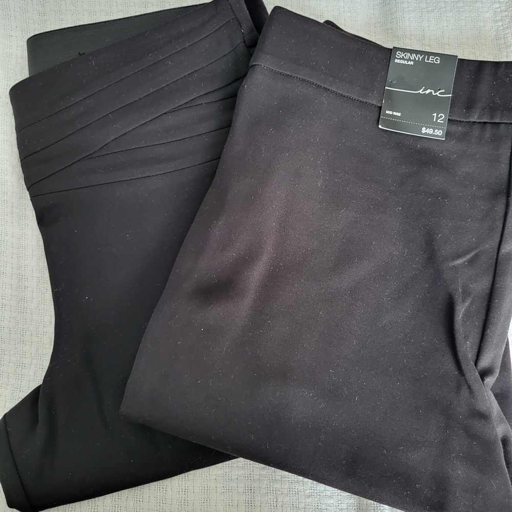 INC International Concepts Women's Black Skinny Leg Pants